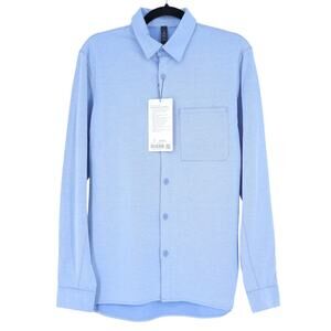 LULULEMON Commission Oxford Shirt Harbor Blue NWT Button Down Men's M